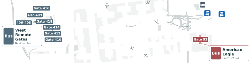 LAX Terminal bus Map - Floor Plan & Gate Layout