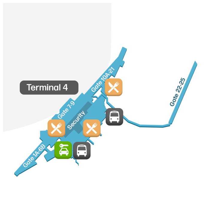 LHR Terminal 4 Karta - Planlösning & Gatelayout