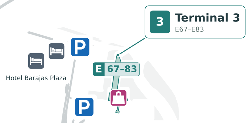 MAD Terminal 3 Map - Floor Plan & Gate Layout