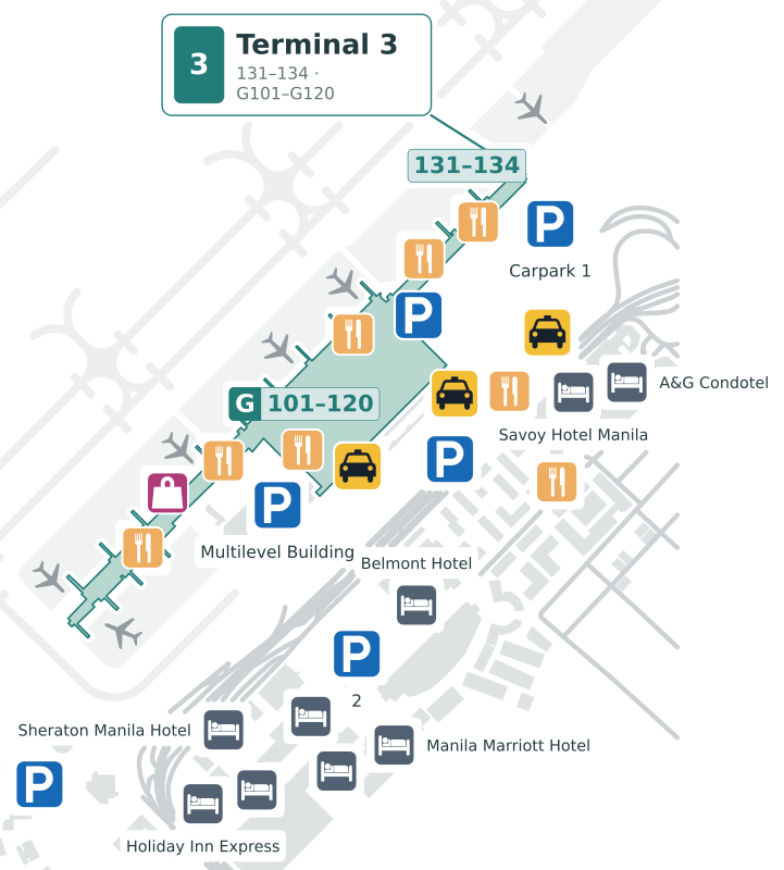 MNL Terminal 3 Map - Floor Plan & Gate Layout